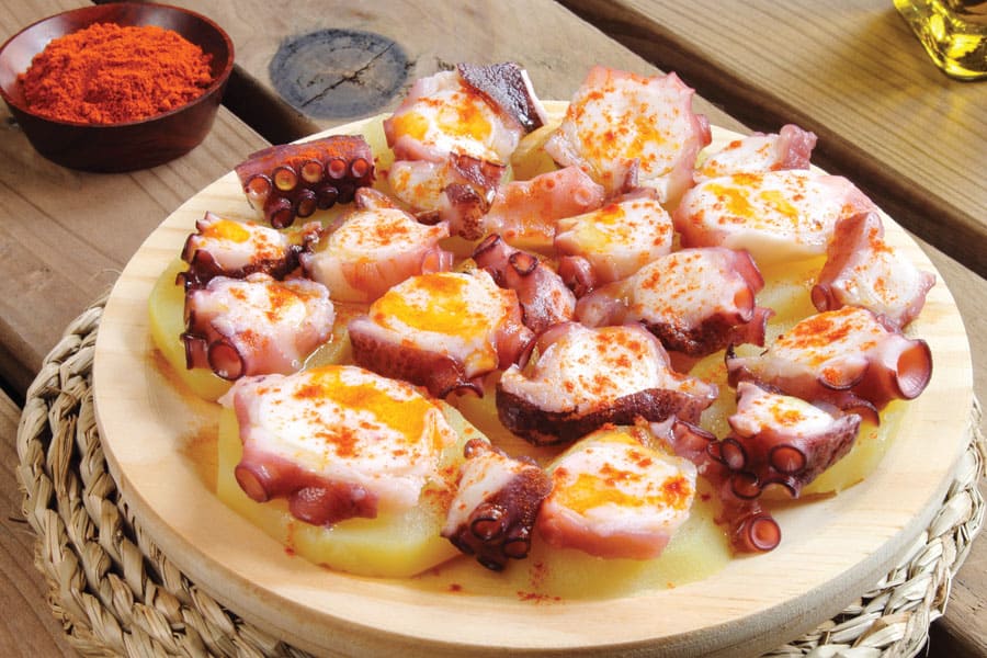 Hiszpanski pejzaz w garnku Pulpo